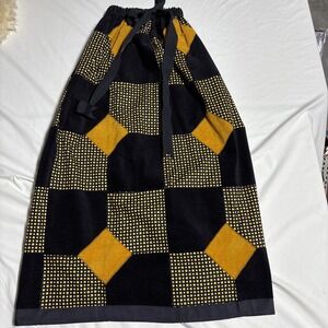 MR.HANK Vintage 1970s Patchwork Long Boho Hippie Skirt Sz S M L Funky Lined